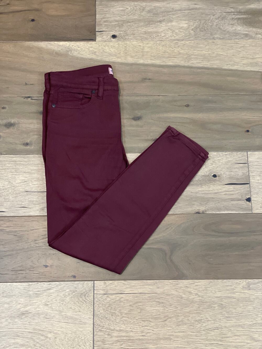 Madewell Skinny Skinny Cranberry Soft Cotton Pants Size 27